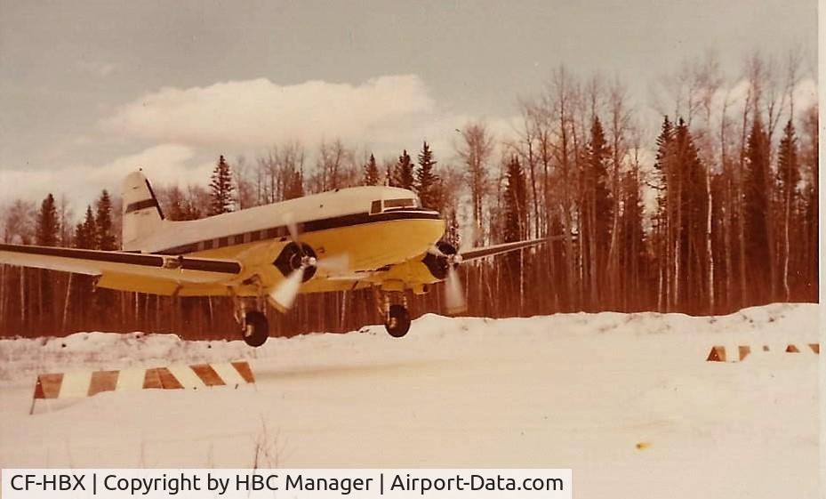 CF-HBX, 1943 Douglas DC3C C/N 13854, Flown by Lorne Christensen
Landing at Fort Liard