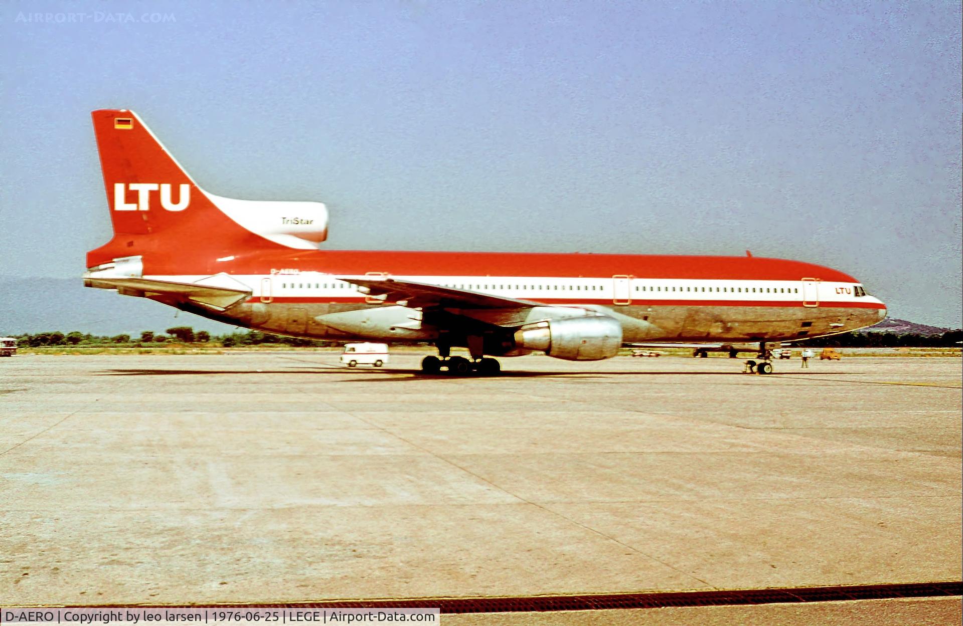 D-AERO, 1972 Lockheed L-1011-385-1 TriStar 1 C/N 193A-1008, Gerona 25.6.1976