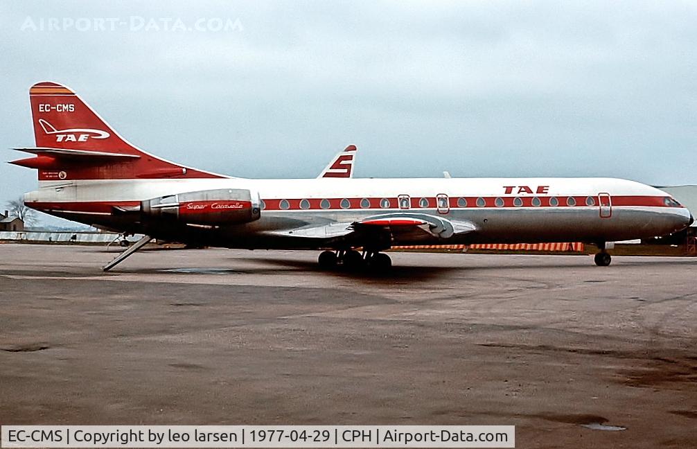EC-CMS, 1968 Sud Aviation SE-210 Caravelle 10B3 Super B C/N 238, Copenhagen 29.4.1977