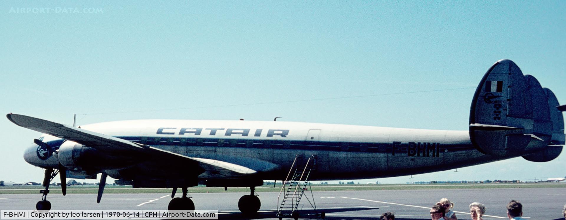 F-BHMI, 1956 Lockheed L-1049G Super Constellation C/N 4668, Copenhagen 14.6.1970