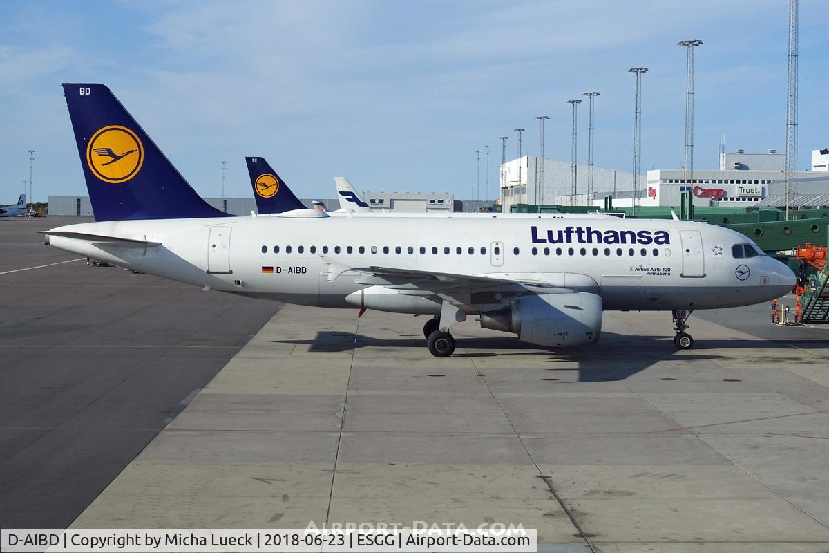 D-AIBD, 2010 Airbus A319-112 C/N 4455, At Gothenburg