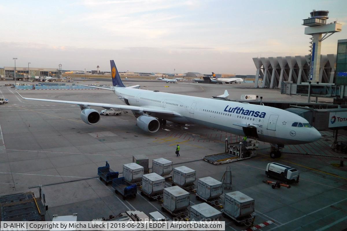 D-AIHK, 2004 Airbus A340-642 C/N 580, At Frankfurt