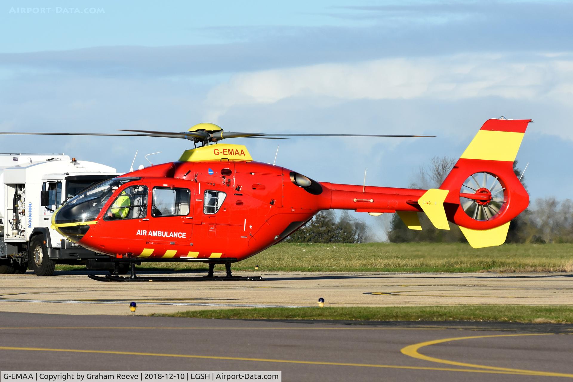 G-EMAA, 2005 Eurocopter EC-135T-2 C/N 0448, On the ground at Norwich.
