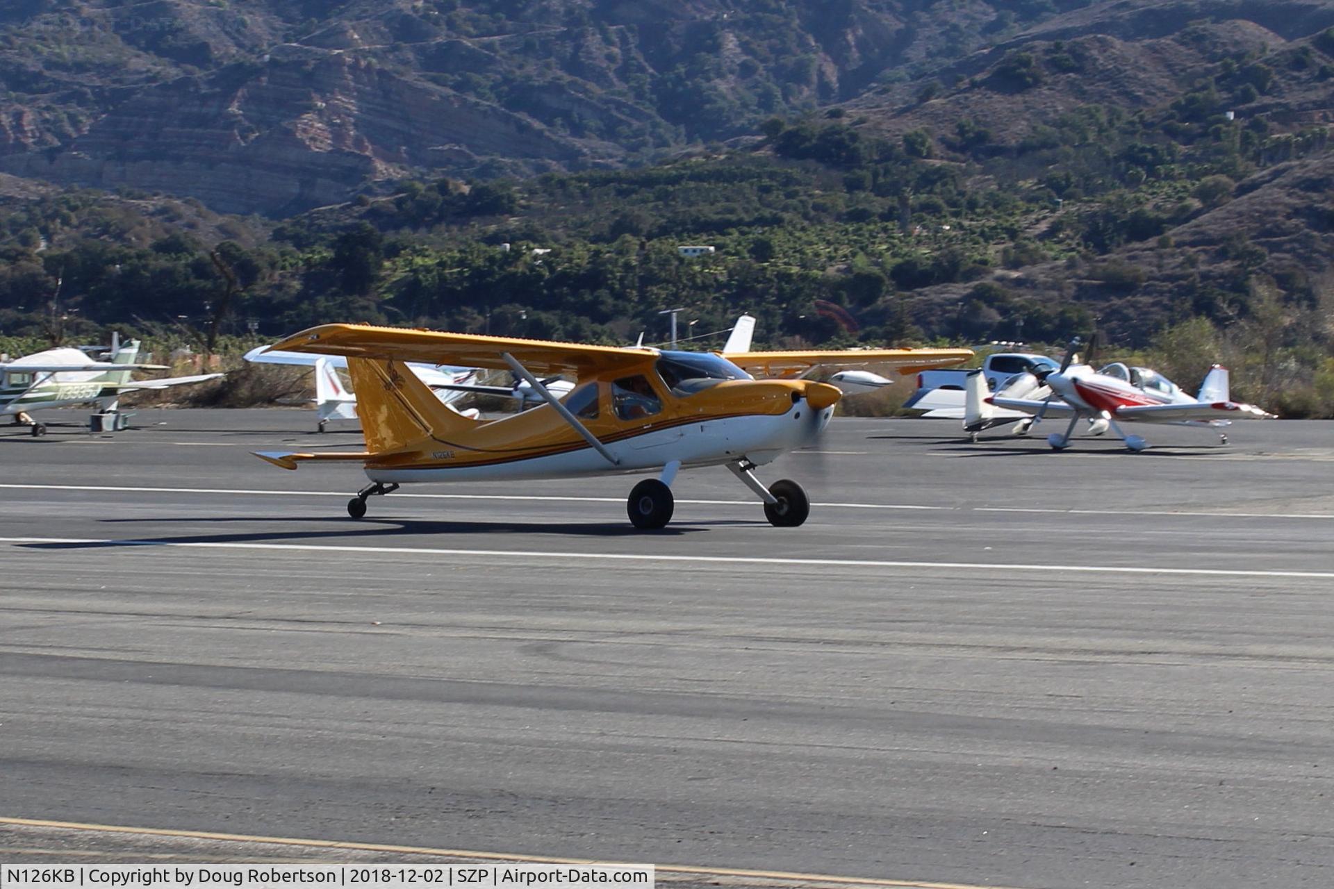 N126KB, 2007 Glasair Sportsman 2+2 C/N 7232, 2007 WAG-AERO 2+2 SPORTSMAN, Lycoming YIO-390? taxi off Rwy 22