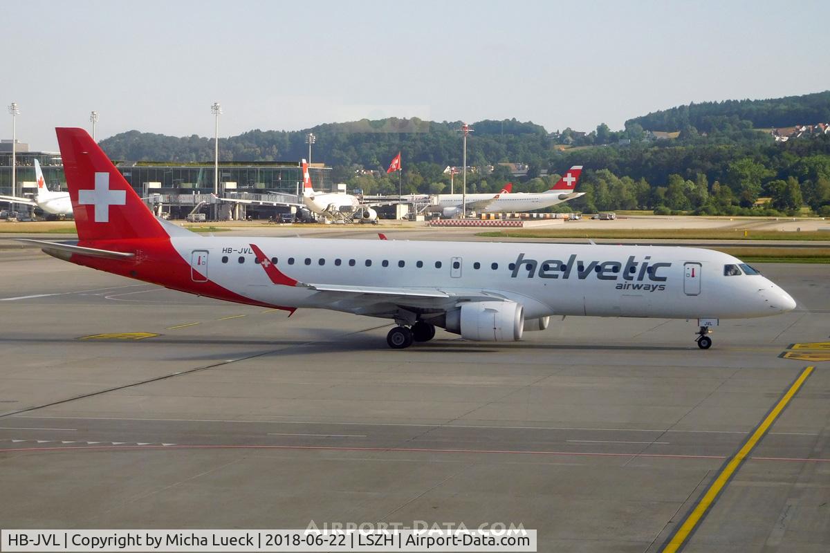 HB-JVL, 2010 Embraer E190 (ERJ-190-100) C/N 19000354, At Zurich