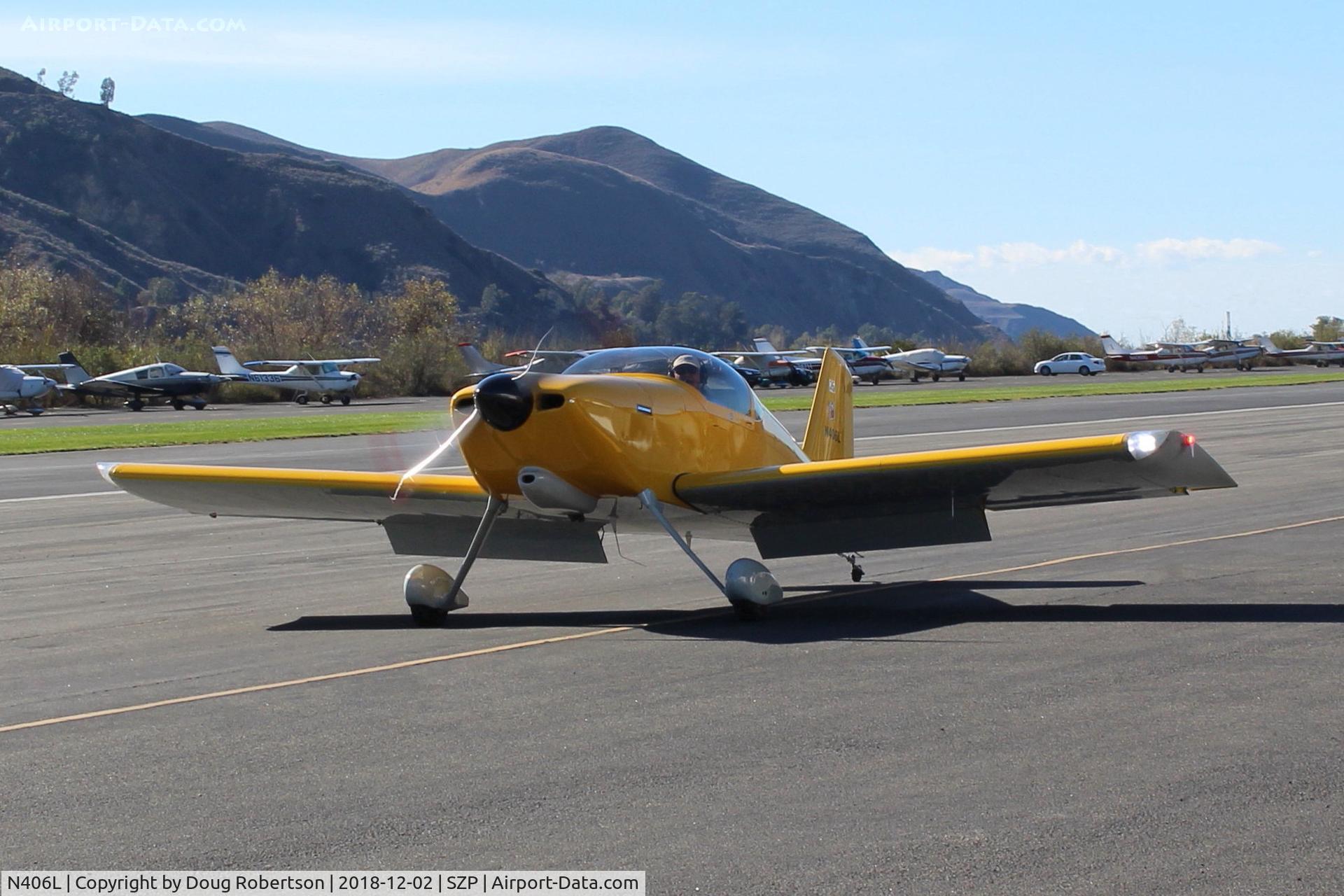 N406L, 2008 Vans RV-6 C/N 936, PROVO VANs RV-6, Lycoming O-320 160 Hp, taxi back, Young Eagles flight