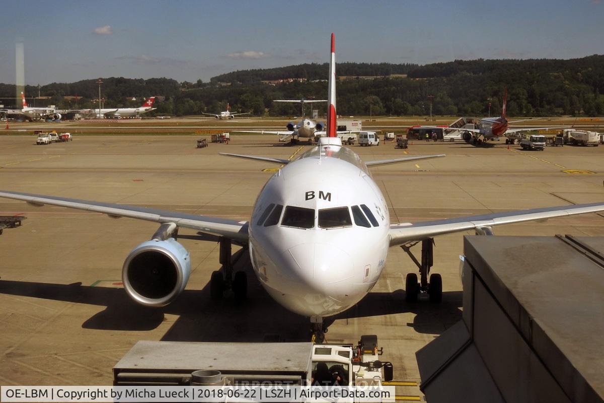 OE-LBM, 2001 Airbus A320-214 C/N 1504, At Zurich