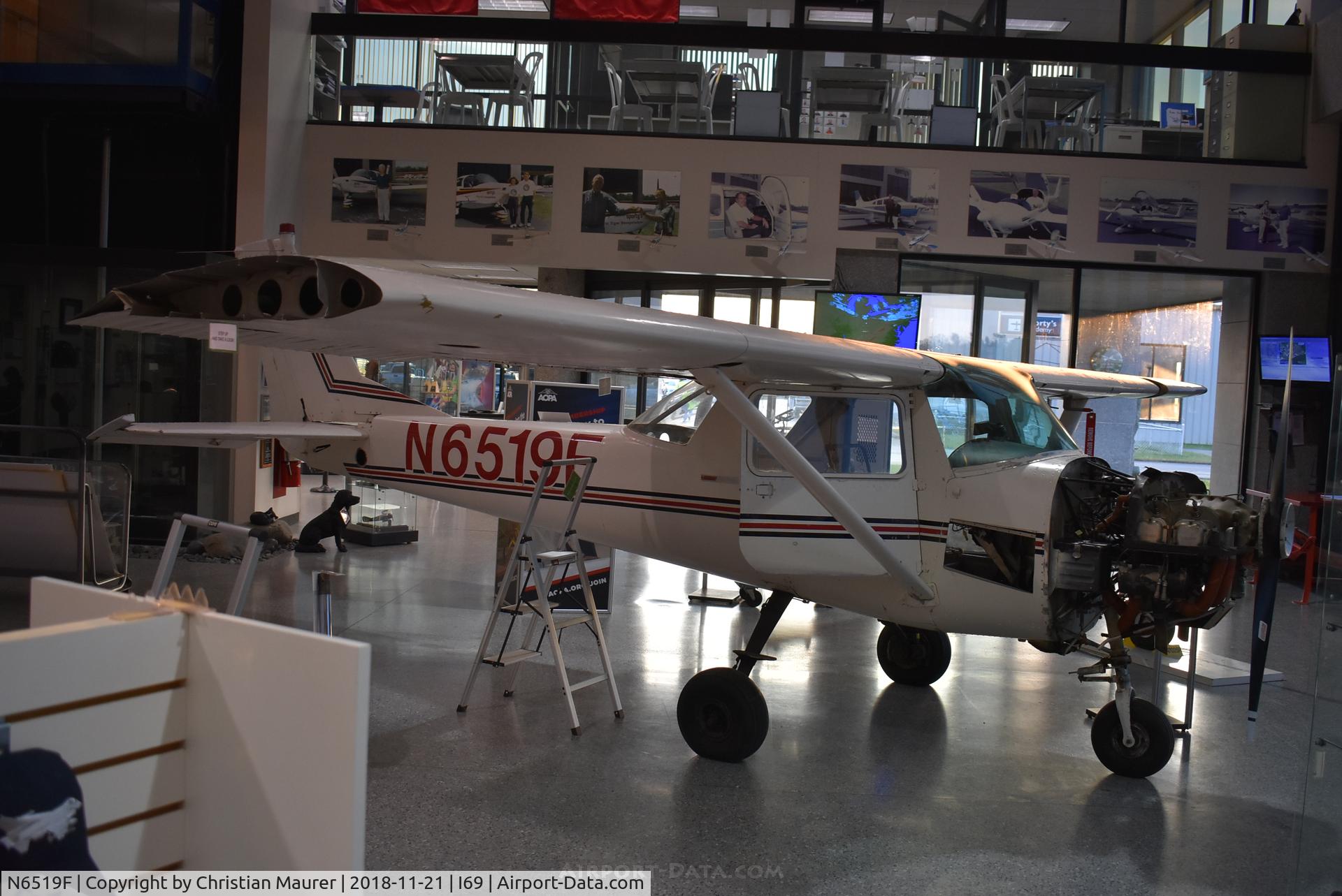 N6519F, 1966 Cessna 150F C/N 15063119, Cessna 150F in Sporty's pilot shop
