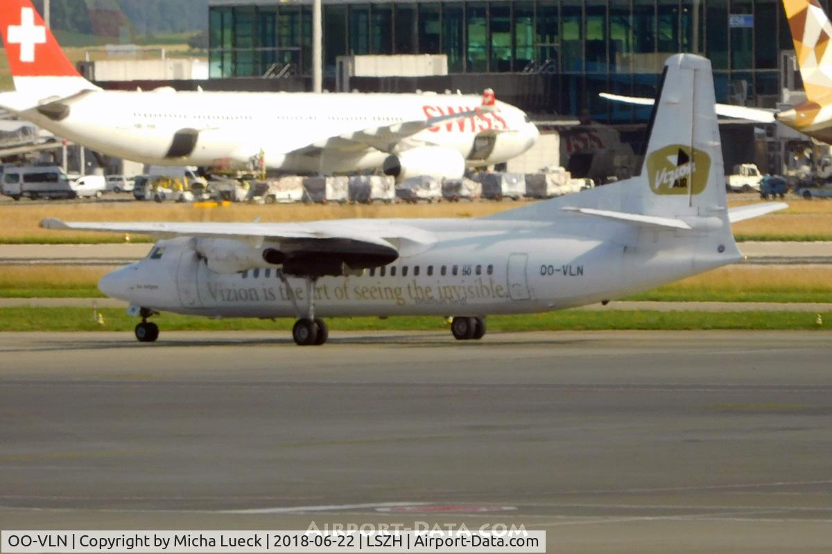 OO-VLN, 1989 Fokker 50 C/N 20145, At Zurich