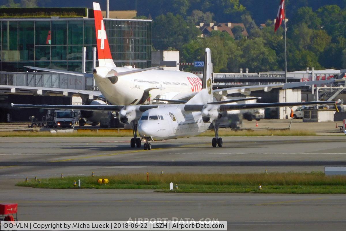 OO-VLN, 1989 Fokker 50 C/N 20145, At Zurich