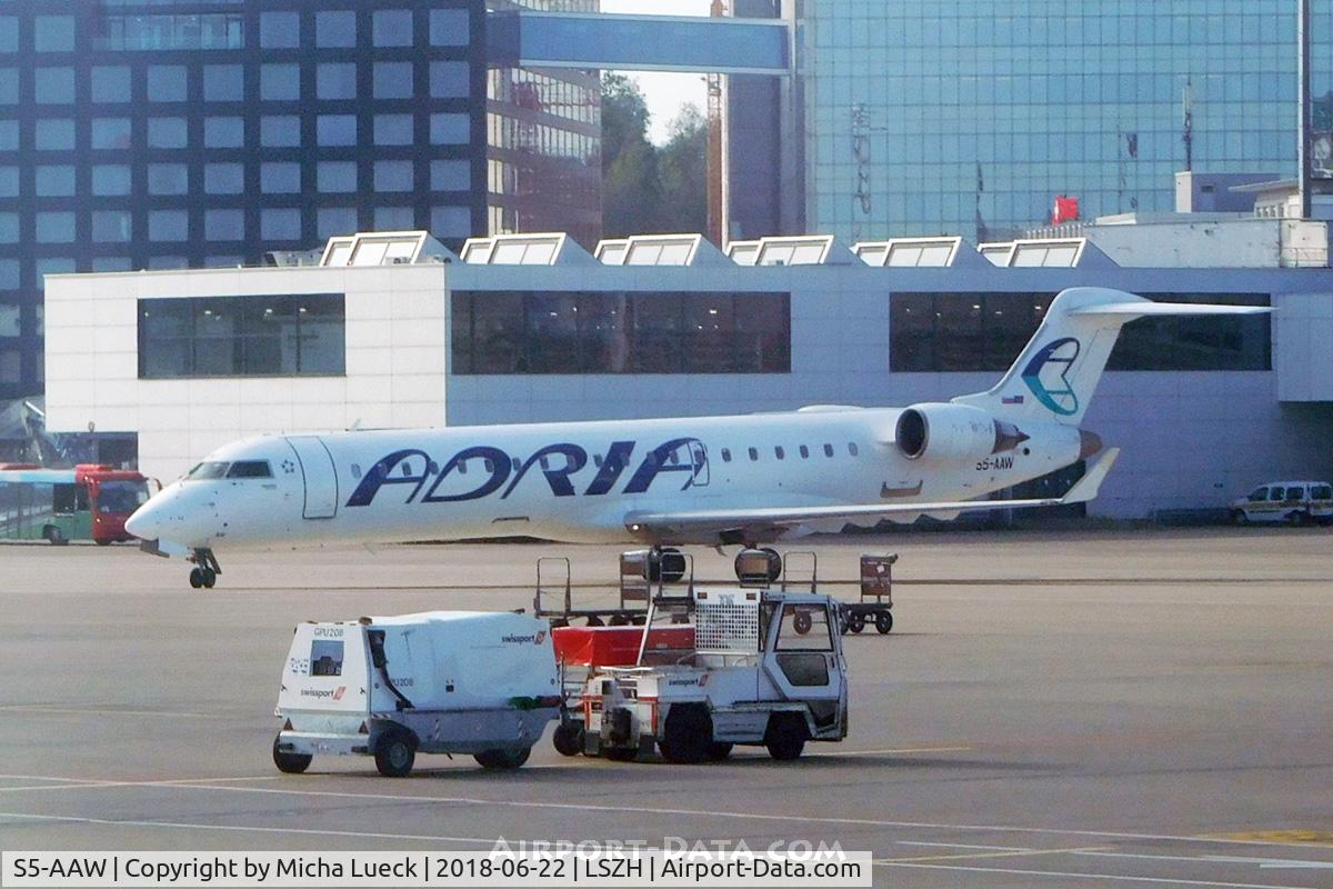 S5-AAW, 2001 Canadair CRJ-702 (CL-600-2C10) Regional Jet C/N 10008, At Zurich