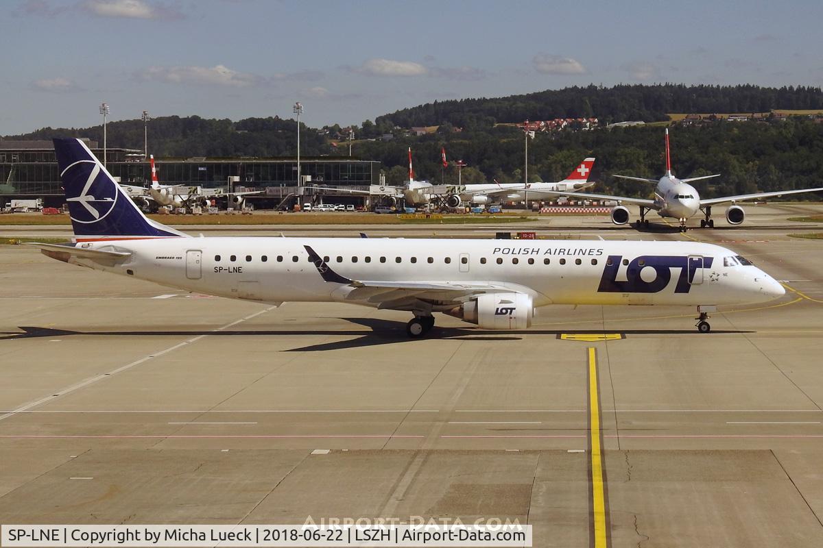 SP-LNE, 2012 Embraer 195LR (ERJ-190-200LR) C/N 19000583, At Zurich