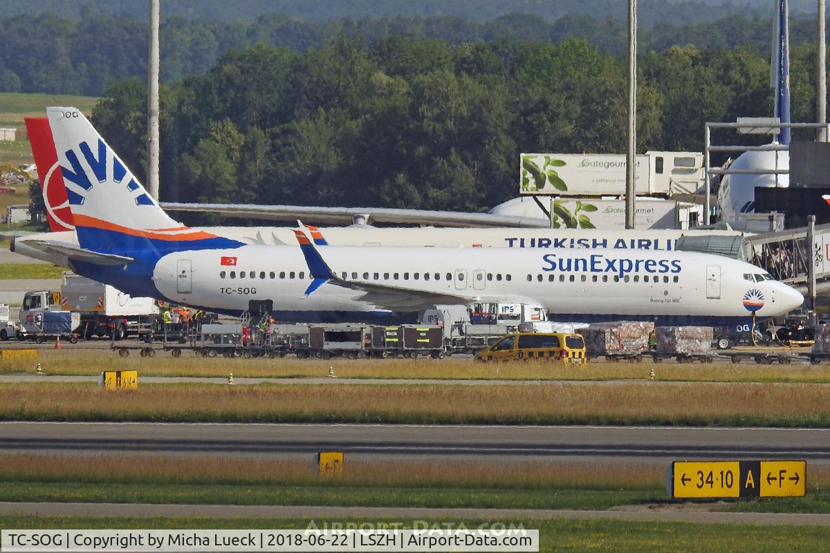 TC-SOG, 2017 Boeing 737-800 C/N 61179, At Zurich