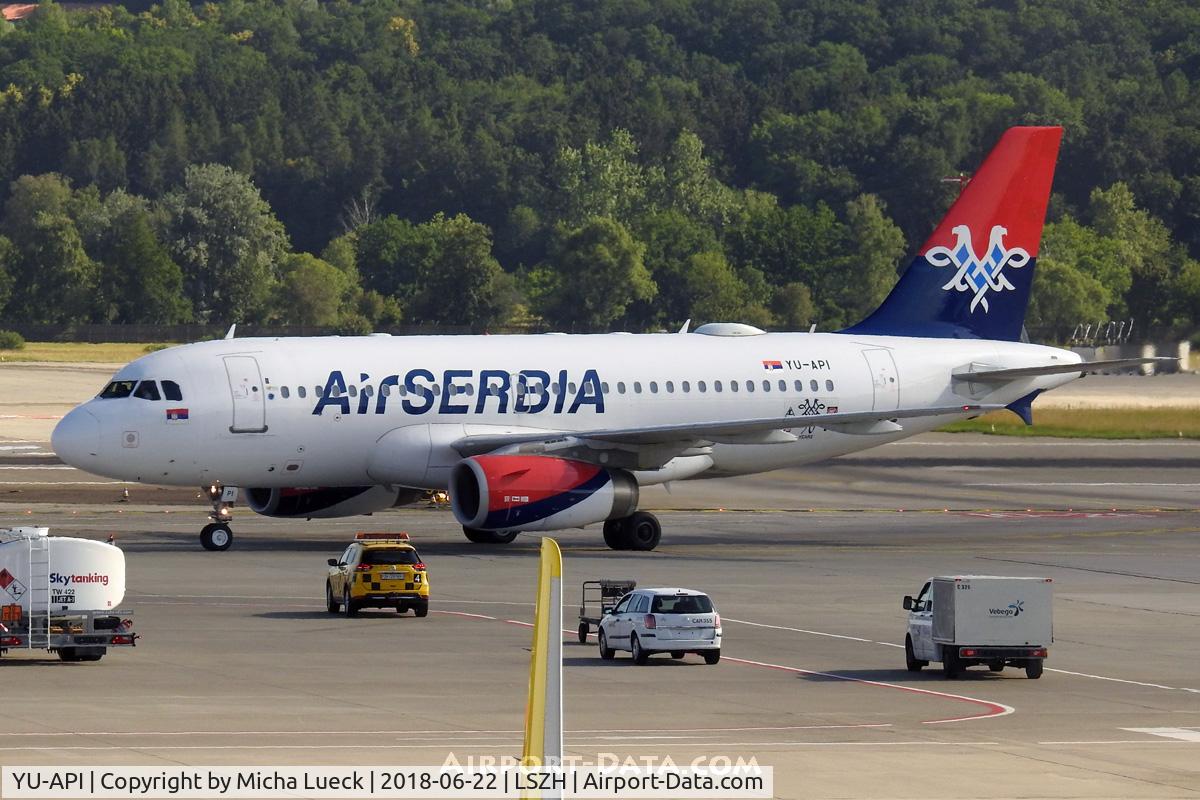 YU-API, 1999 Airbus A319-132 C/N 1140, At Zurich