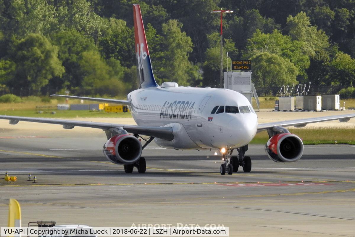 YU-API, 1999 Airbus A319-132 C/N 1140, At Zurich