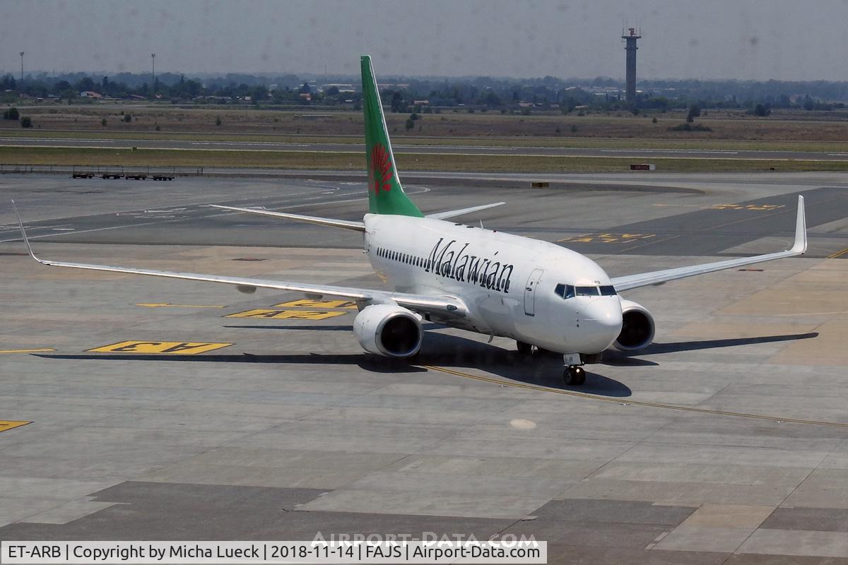 ET-ARB, 2007 Boeing 737-7Q8 C/N 30687, At O.R. Tambo