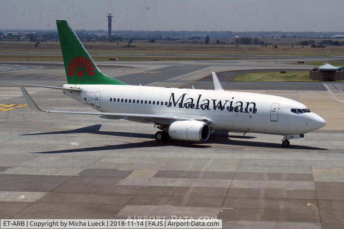ET-ARB, 2007 Boeing 737-7Q8 C/N 30687, At O.R. Tambo