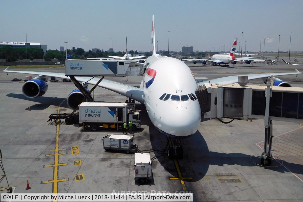 G-XLEI, 2014 Airbus A380-841 C/N 173, At O.R. Tambo