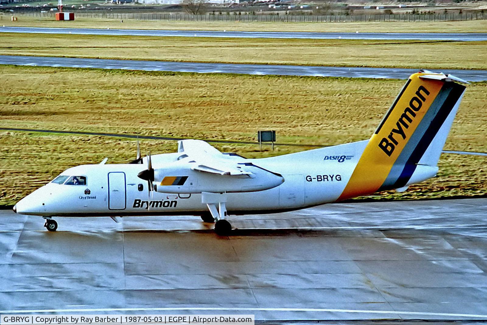 G-BRYG, 1990 De Havilland Canada DHC-8-102 Dash 8 C/N 237, G-BRYG   De Havilland Canada DHC-8-102A Dash 8 [237] (Brymon Airways) Inverness (Dalcross)~G 03/05/1987