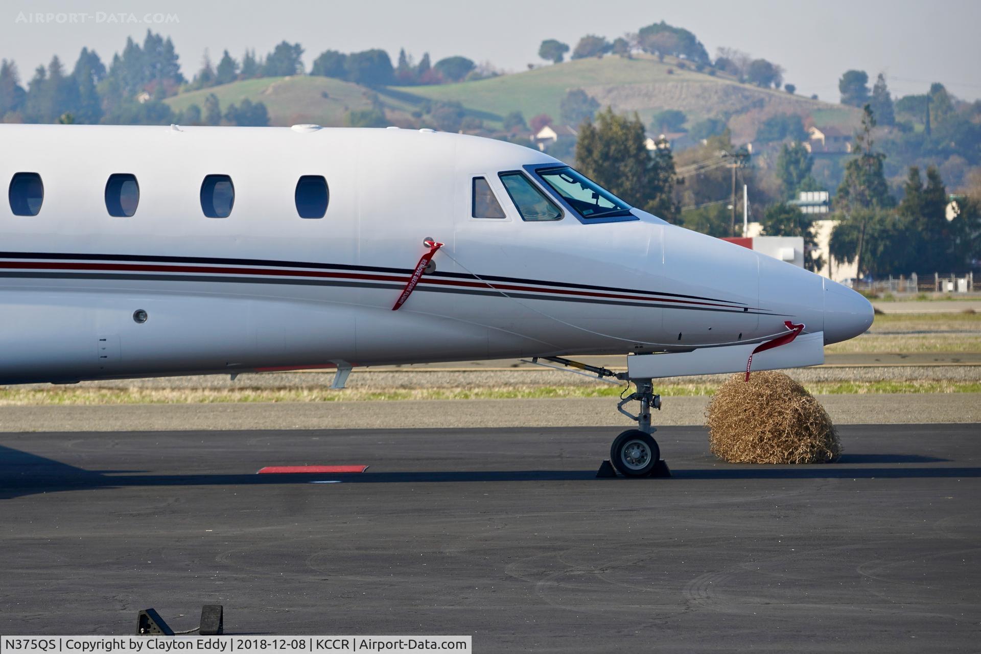 N375QS, 2008 Cessna 680 Citation Sovereign C/N 680-0230, Buchanan Field Concord California 2018.