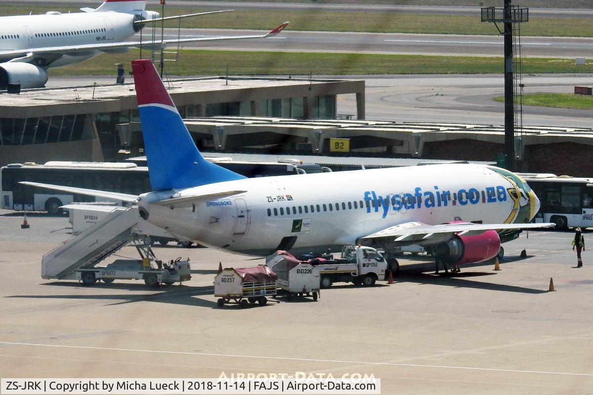 ZS-JRK, 1992 Boeing 737-4Q8 C/N 25096, At O.R. Tambo