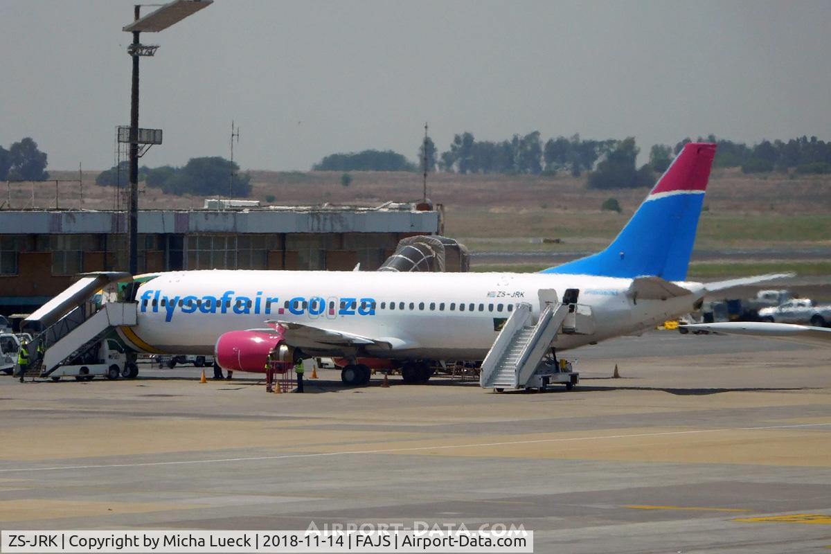 ZS-JRK, 1992 Boeing 737-4Q8 C/N 25096, At O.R. Tambo