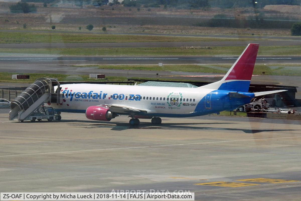 ZS-OAF, 1991 Boeing 737-4S3 C/N 25116, At O.R. Tambo