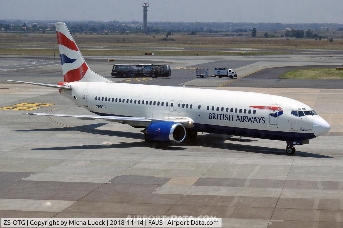 ZS-OTG, 1992 Boeing 737-436 C/N 25840, At O.R. Tambo
