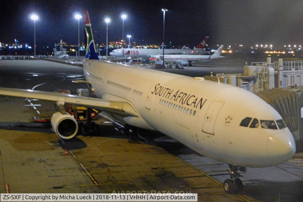 ZS-SXF, 2005 Airbus A340-313E C/N 651, At Hong Kong