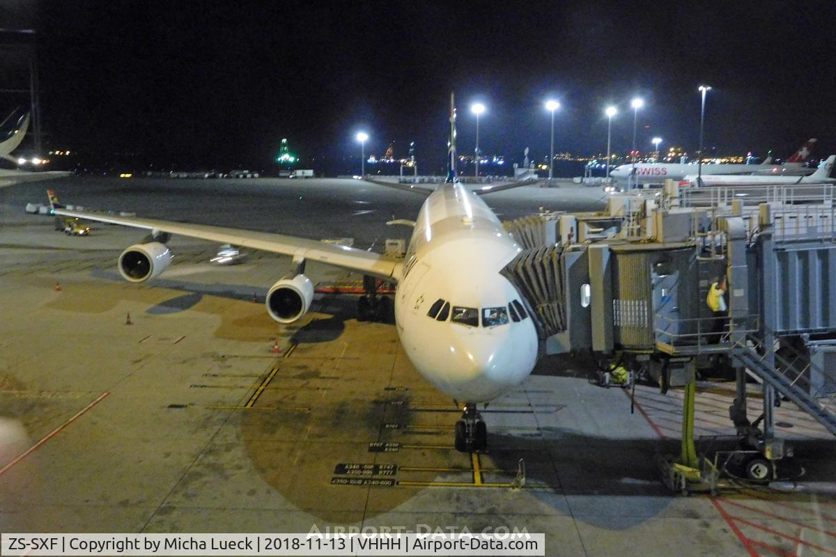 ZS-SXF, 2005 Airbus A340-313E C/N 651, At Hong Kong