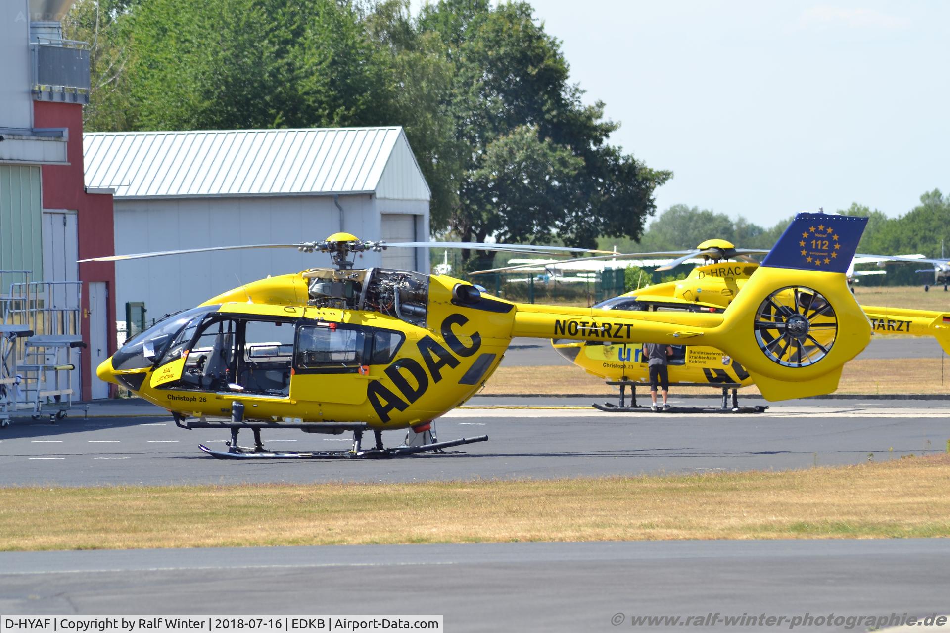 D-HYAF, Airbus Helicopters EC-145T-2 (BK-117D-2) C/N 20043, Airbus Helicopters H-145 - CHX ADAC Luftrettung - 20043 - D-HYAF - 16.07.2018 - EDKB
