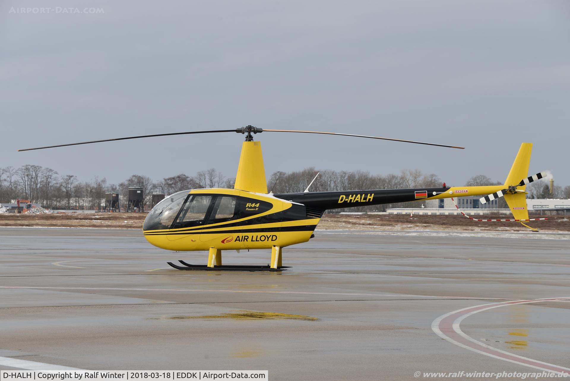 D-HALH, 2001 Robinson R44 Astro C/N 1033, Robinson R44 Raven II - Air Lloyd Deutsche Helicopter Flugservice GmbH - 10937 - D-HALH - 18.03.2018 - CGN