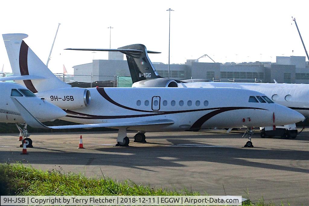 9H-JSB, 2018 Dassault Falcon 2000LXS C/N 336, at Luton