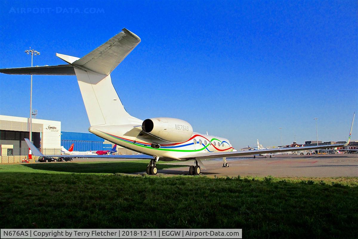 N676AS, 2012 Gulfstream GV-SP (G550) C/N 5407, at Luton