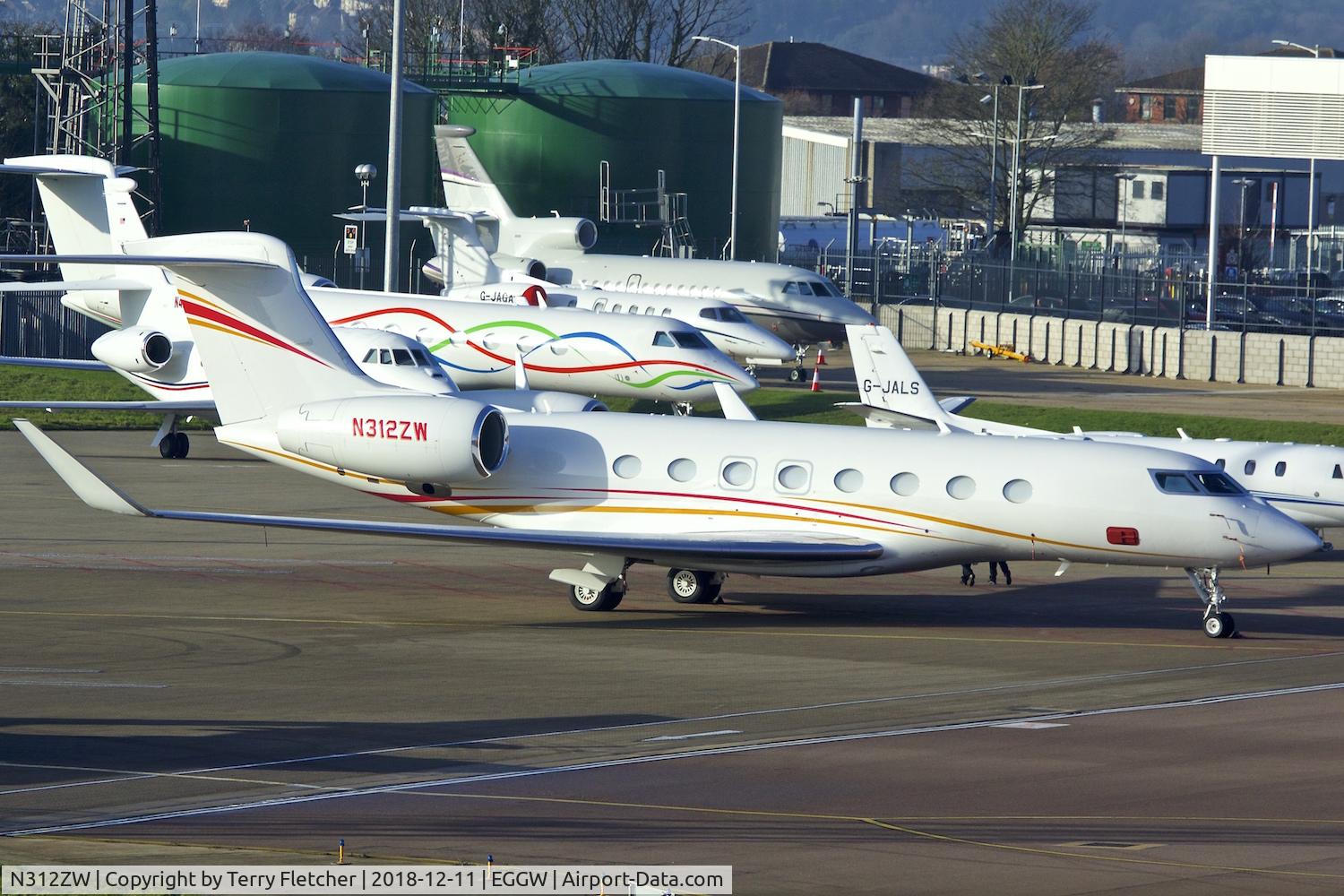 N312ZW, 2017 Gulfstream G-VI (G650ER) C/N 6256, at Luton