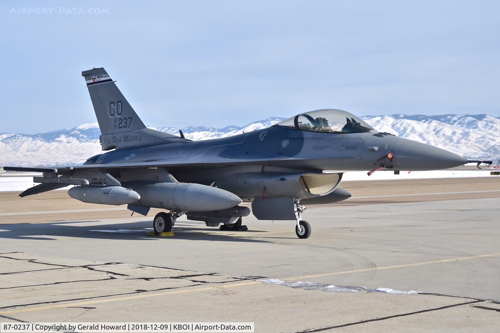87-0237, 1987 Lockheed Martin F-16C Fighting Falcon C/N 5C-498, 120th Fighter Sq. “Mile High Militia”, 140th Fighter Wing, Colorado Air National Guard.