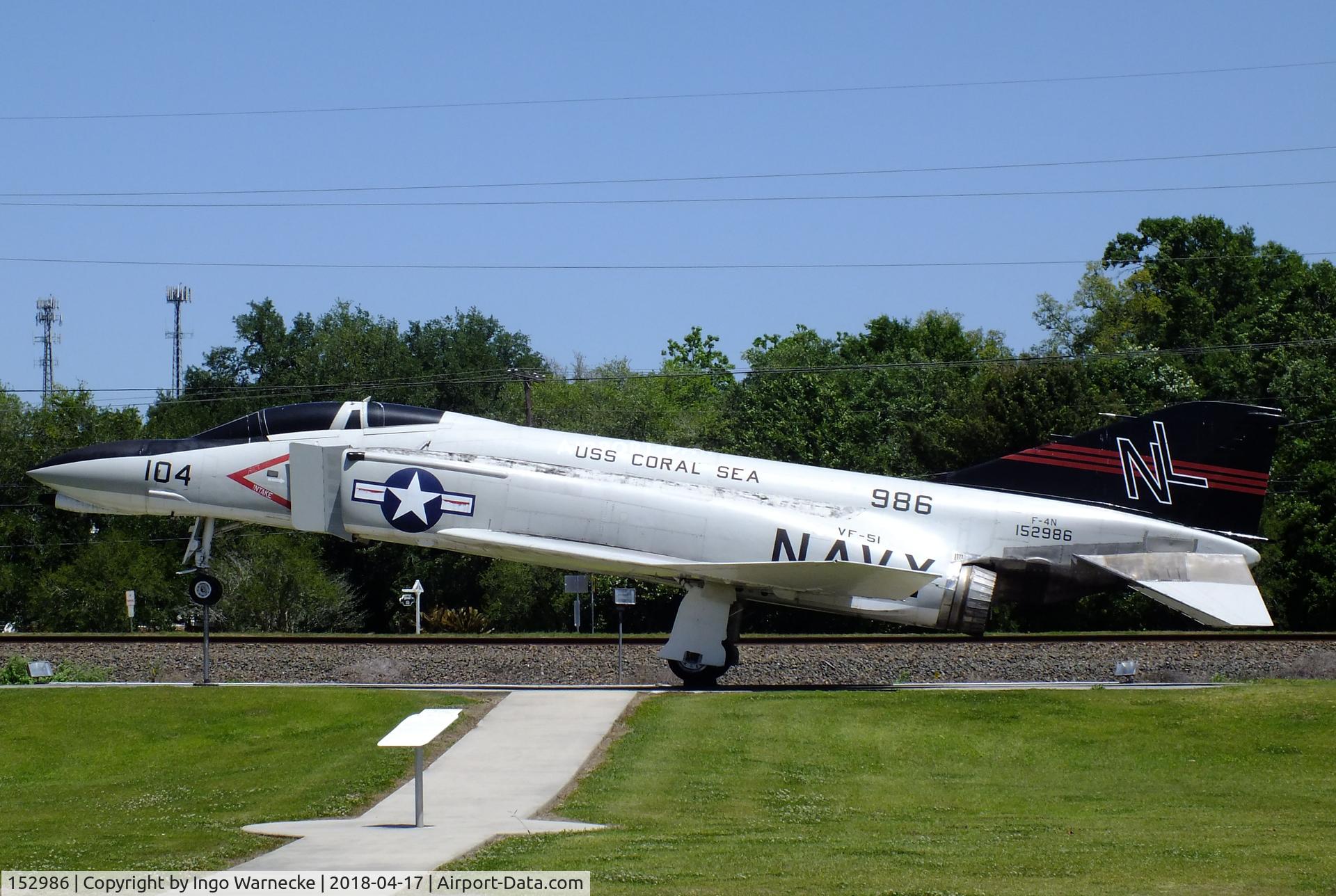 152986, McDonnell F-4N Phantom II C/N 1373, McDonnell Douglas F-4N Phantom II at the Wedell-Williams Aviation and Cypress Sawmill Museum, Patterson LA