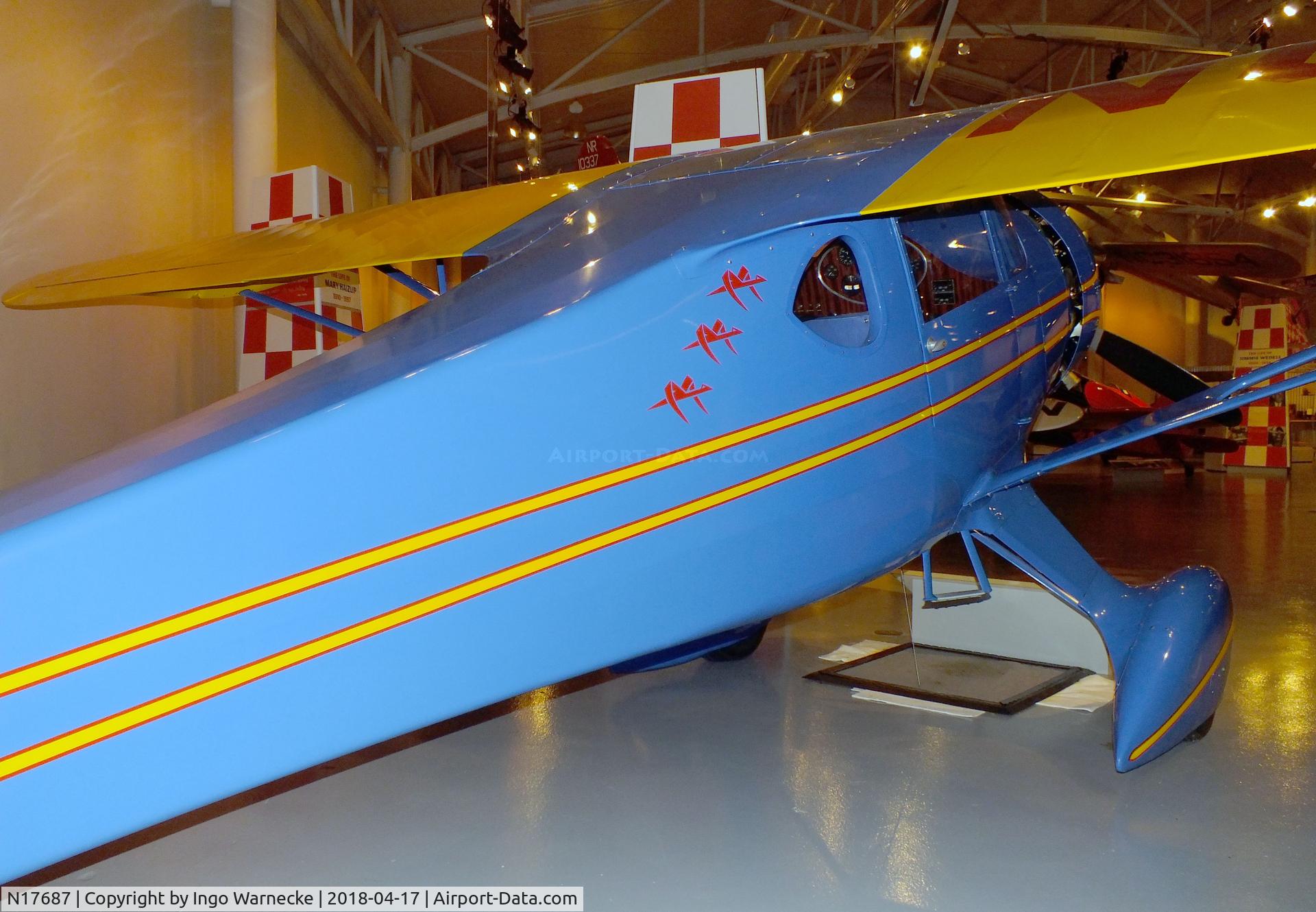 N17687, 1941 Monocoupe D145 C/N D-128, Monocoupe D-145 at the Wedell-Williams Aviation and Cypress Sawmill Museum, Patterson LA