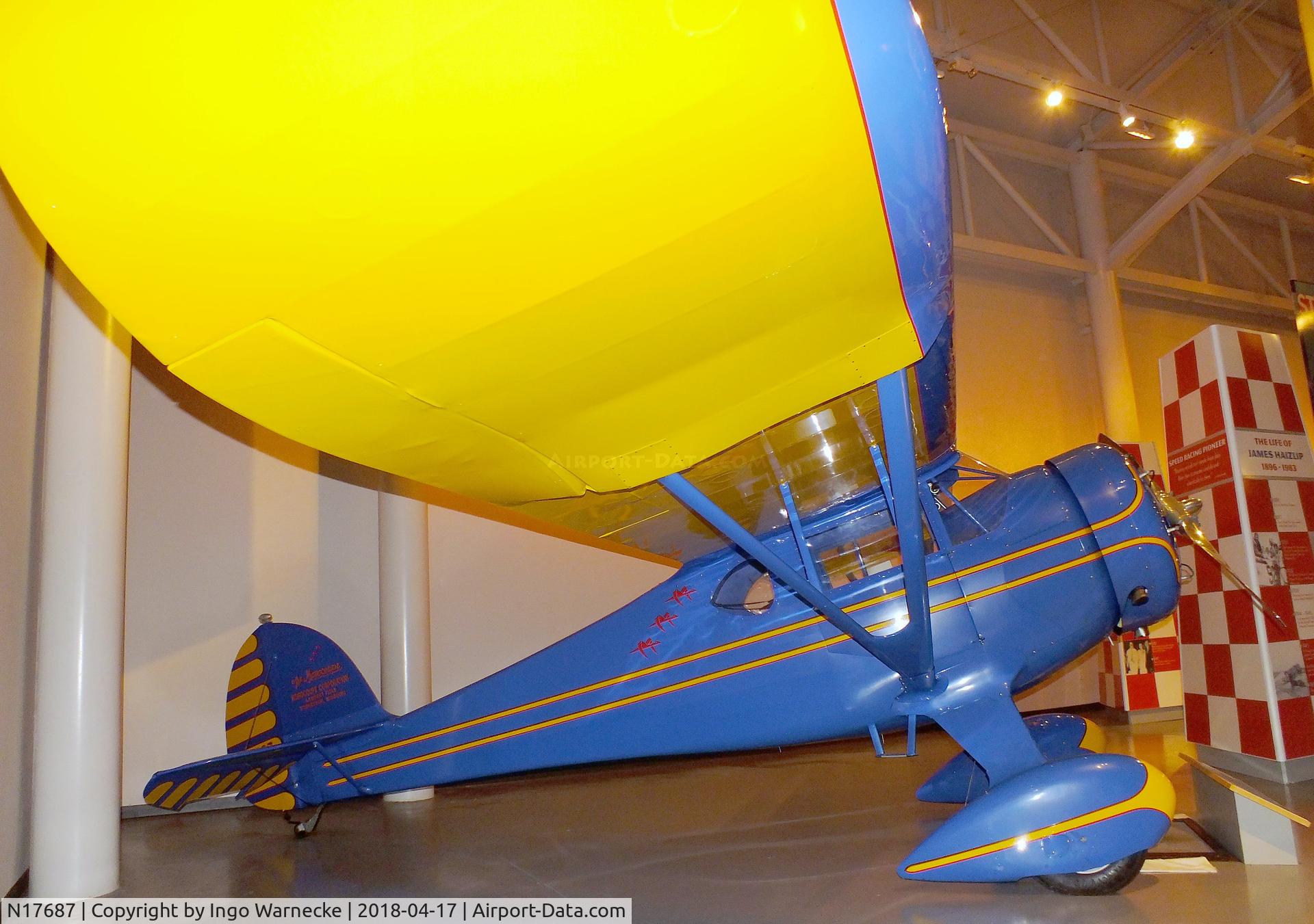 N17687, 1941 Monocoupe D145 C/N D-128, Monocoupe D-145 at the Wedell-Williams Aviation and Cypress Sawmill Museum, Patterson LA