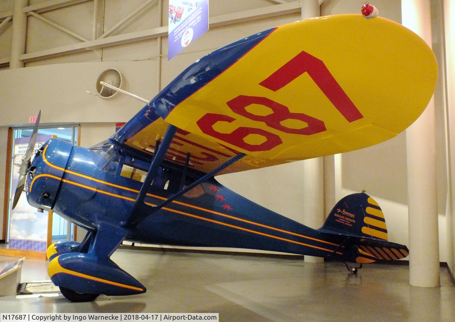 N17687, 1941 Monocoupe D145 C/N D-128, Monocoupe D-145 at the Wedell-Williams Aviation and Cypress Sawmill Museum, Patterson LA