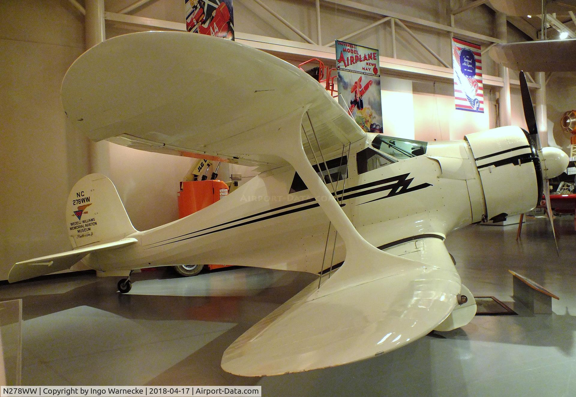 N278WW, 1939 Beech D17S Staggerwing C/N 264, Beechcraft D17S Staggerwing at the Wedell-Williams Aviation and Cypress Sawmill Museum, Patterson LA