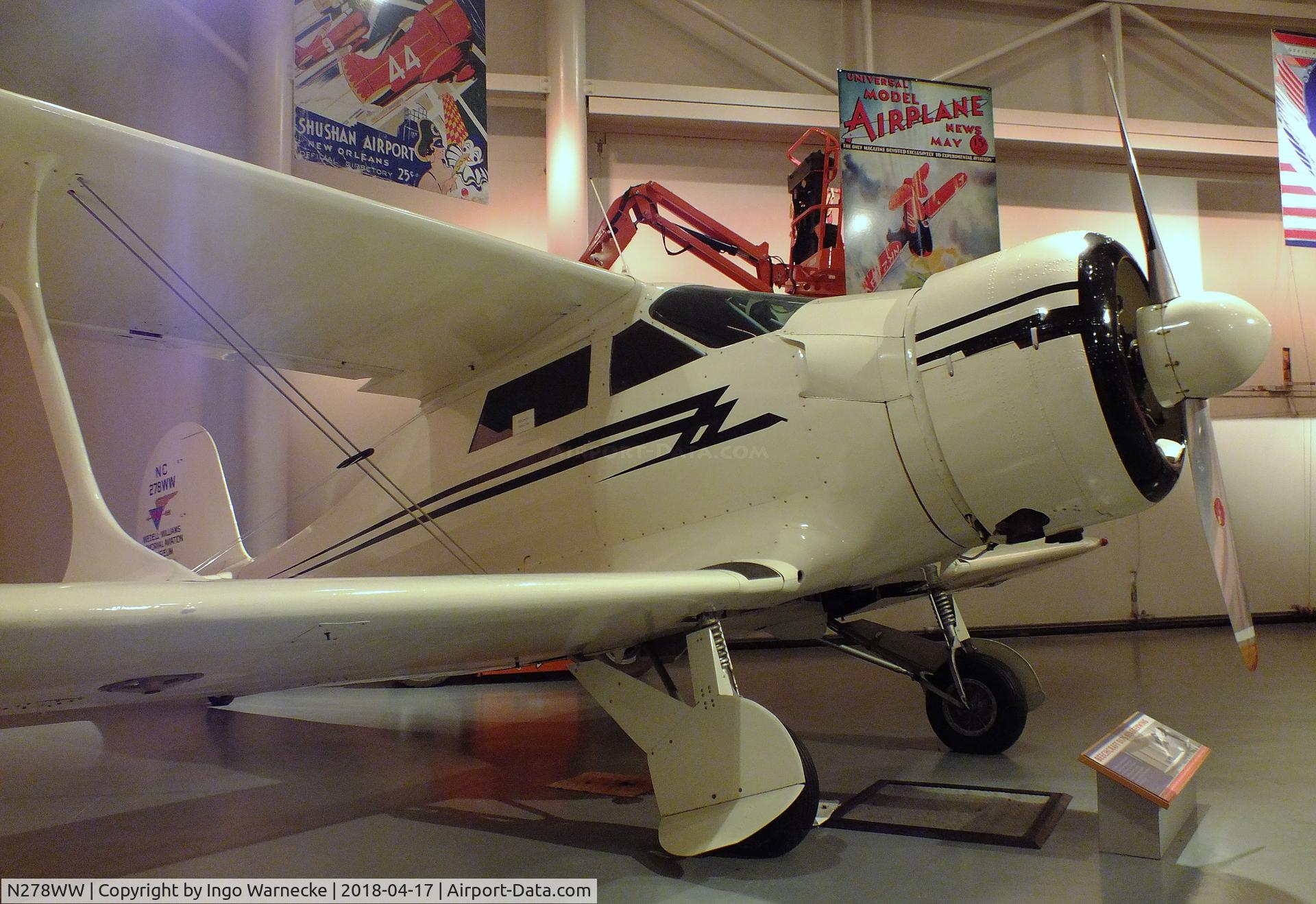 N278WW, 1939 Beech D17S Staggerwing C/N 264, Beechcraft D17S Staggerwing at the Wedell-Williams Aviation and Cypress Sawmill Museum, Patterson LA