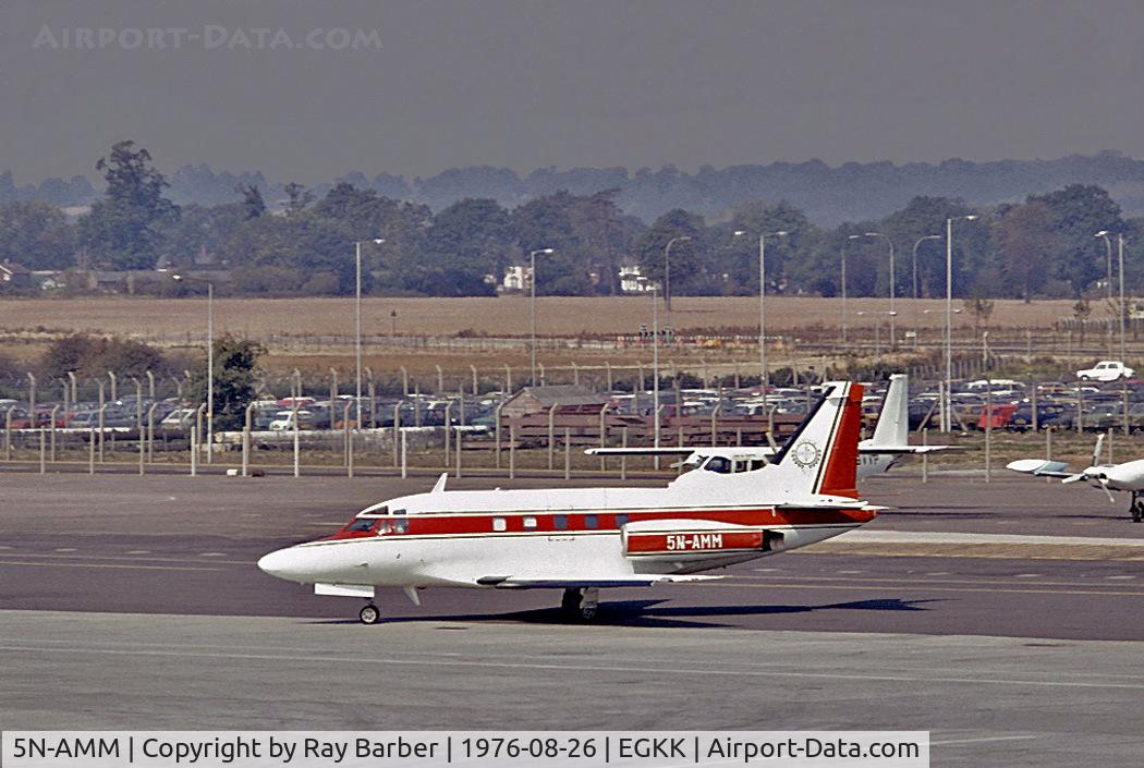 5N-AMM, 1974 Rockwell International NA-265-80 Sabreliner C/N 380-17, 5N-AMM   Rockwell Sabreliner 80A [380-17] Gatwick~G 26/08/1976