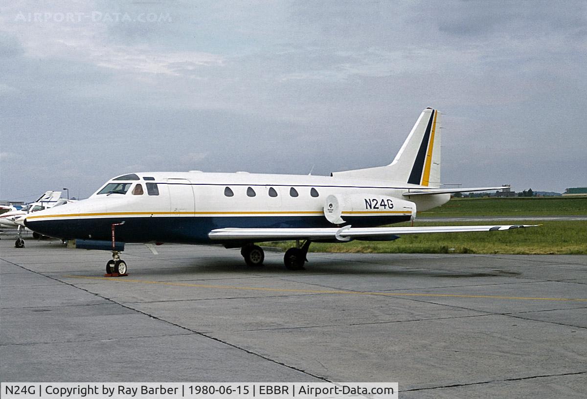 N24G, 1979 Rockwell International NA-265-65 Sabreliner 65 C/N 465-5, N24G   Rockwell Sabreliner 65 [465-5] Brussels National~OO 15/06/1980