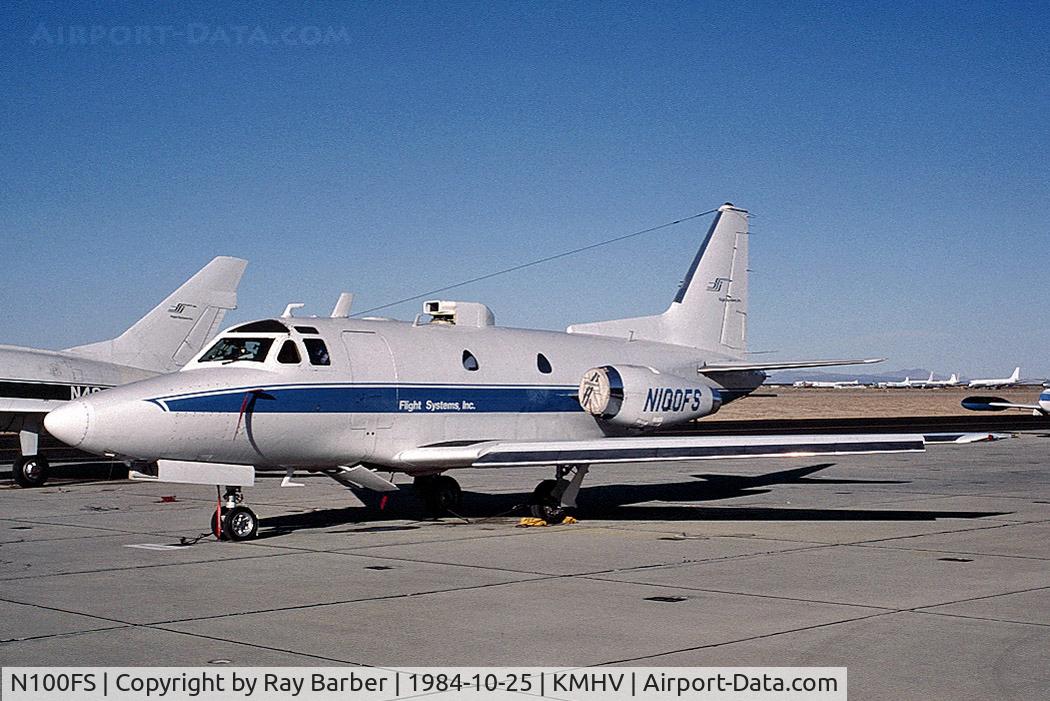 N100FS, 1965 North American NA-265-40 Sabreliner C/N 282-38, N100FS   Rockwell Sabreliner 40 [282-38] (Flight Systems Inc) Mojave~N 25/10/1984