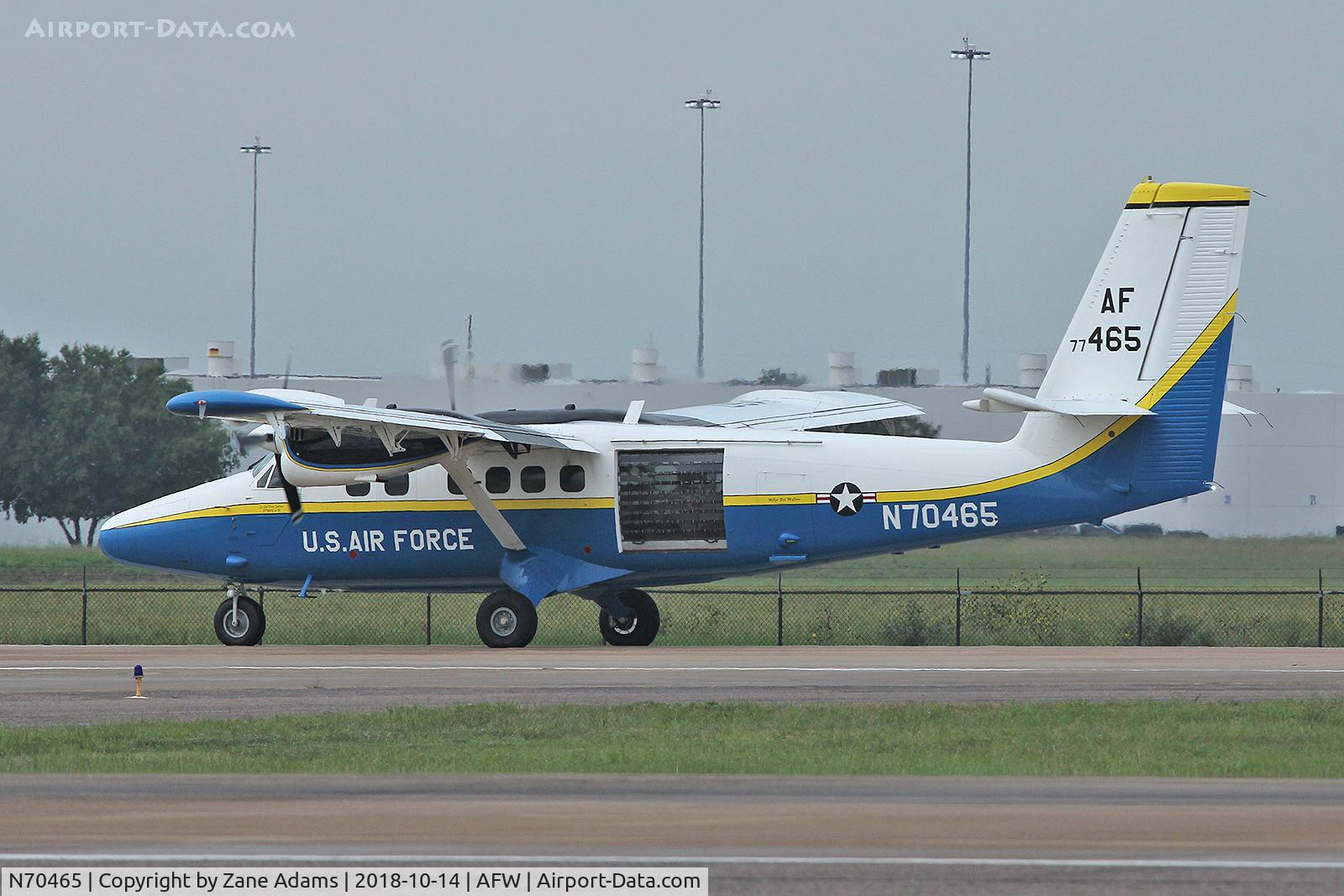 N70465, 1977 De Havilland Canada UV-18B (DHC-6 Twin Otter) C/N 554, At the 2018 Alliance Airshow - Fort Worth, Texas