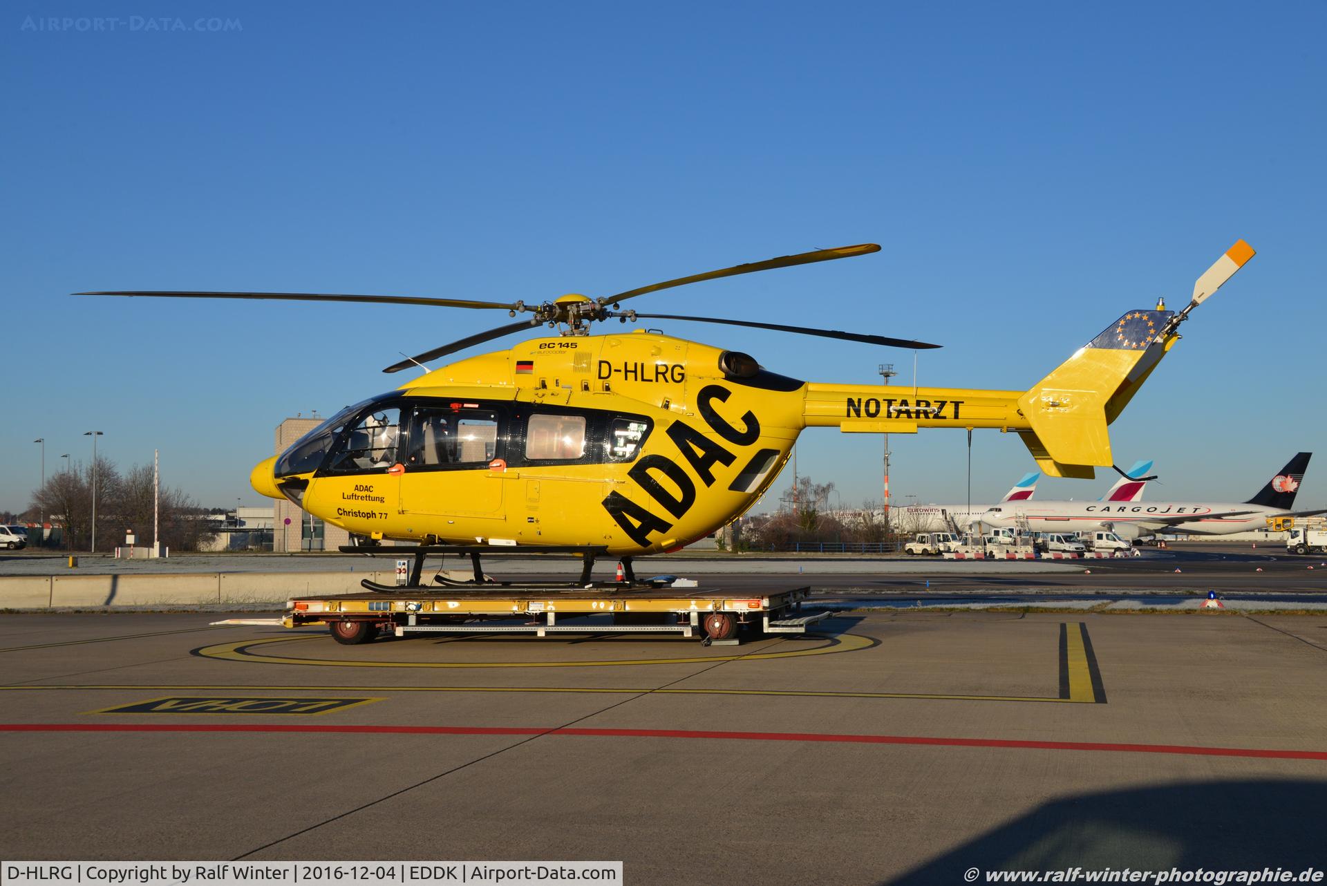 D-HLRG, Eurocopter-Kawasaki EC-145 (BK-117C-2) C/N 9029, Eurocopter MBB BK-117C2 EC-145 - CHX ADAC Luftrettung 'Christoph 77' - 9029 - D-HLRG - 04.12.2016 - CGN