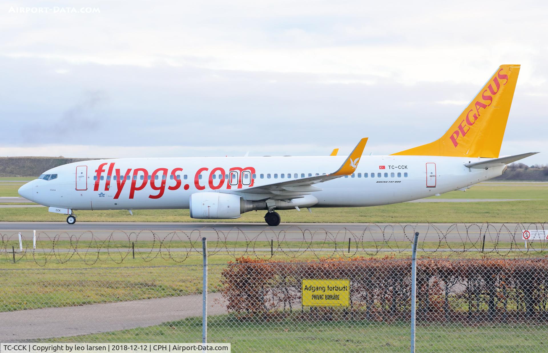 TC-CCK, 2008 Boeing 737-82R C/N 35699, Copenhagen 12.12.2018