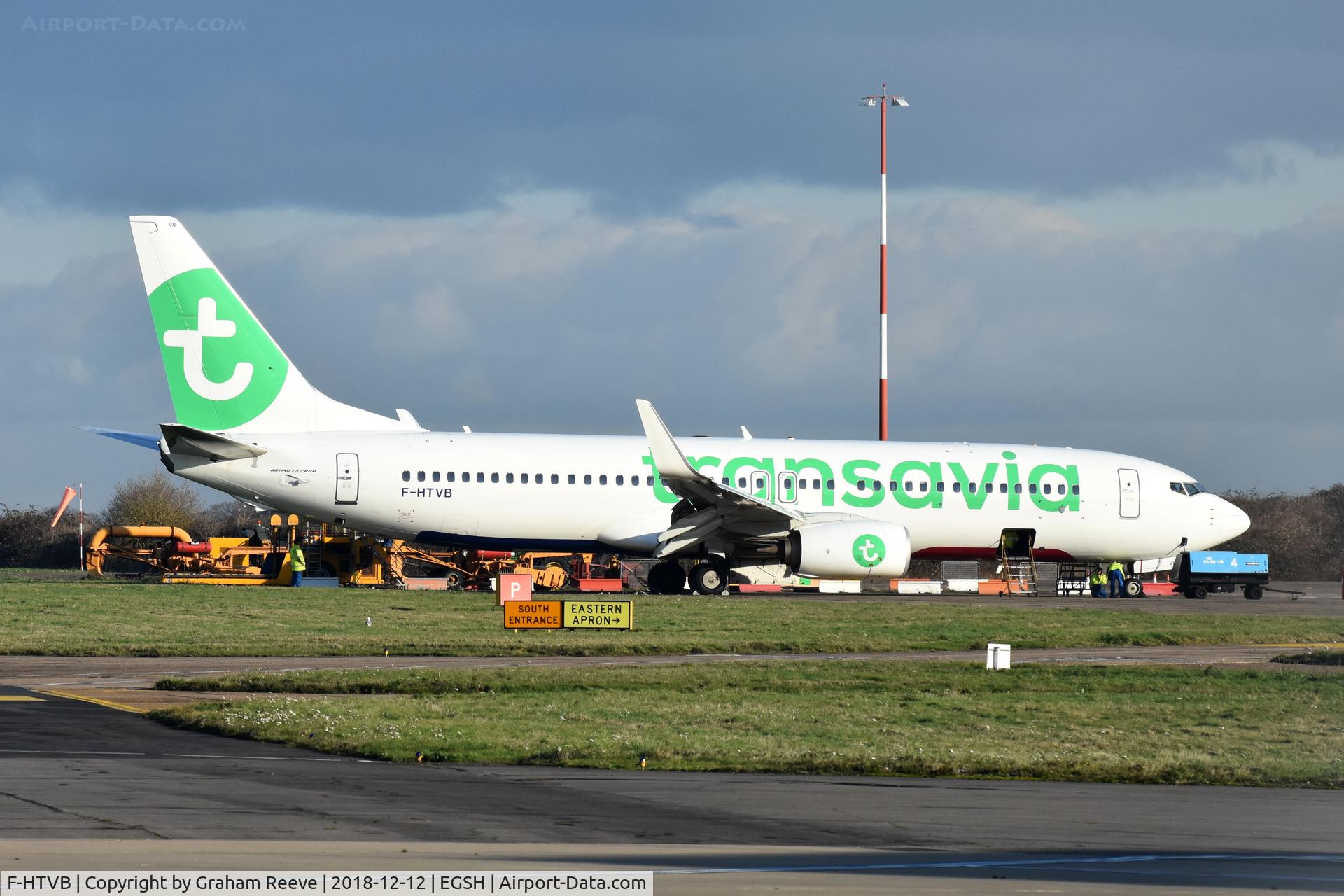 F-HTVB, 2016 Boeing 737-8K2 C/N 62161, Parked at Norwich.