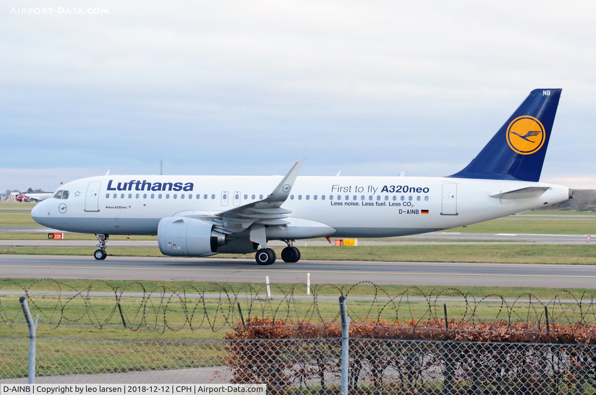 D-AINB, 2016 Airbus A320-271N C/N 6864, Copenhagen 12.12.2018